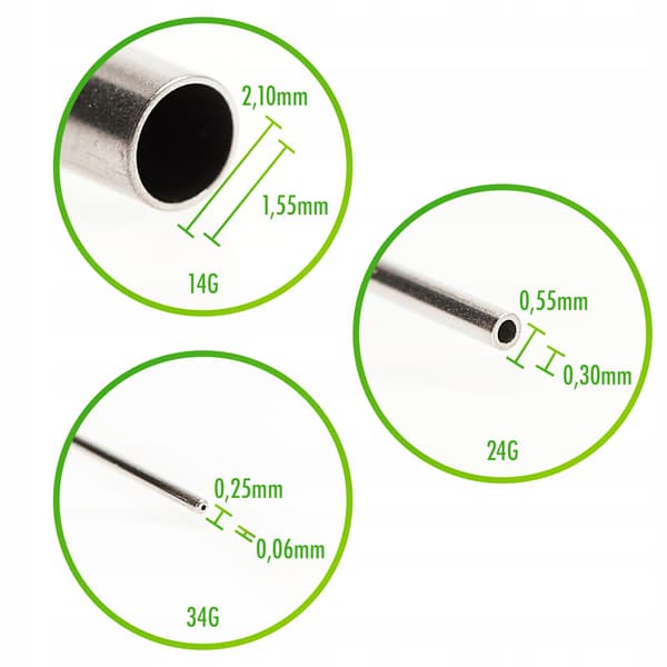 Fluxdispenseringsnål 23G (böjd)