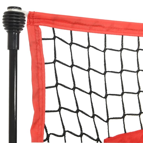 vidaXL bærbart baseballnet sort og rød 183x105x183 cm