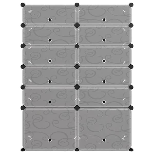vidaXL skohylde sort 94x37x125 cm PP