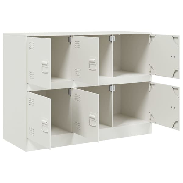 vidaXL Sidoskåp vit 99x39x73 cm stål