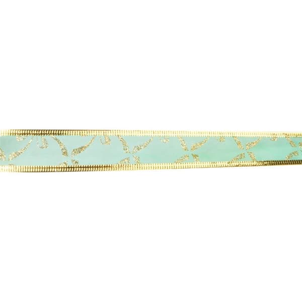 Juldekorationsband Grönt och Guld för Formning 3cm x 2,7m