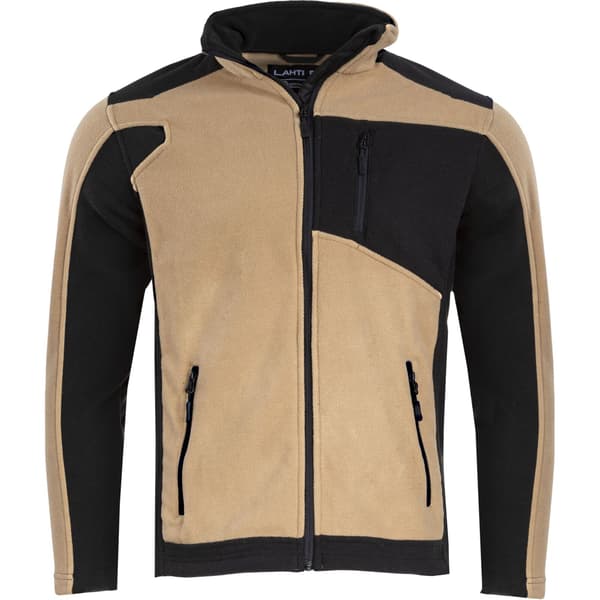 FLEECE SWEATSHIRT MED FORSTÆRKNINGER, BEIGE-SORT, "S", CE, LAHTI