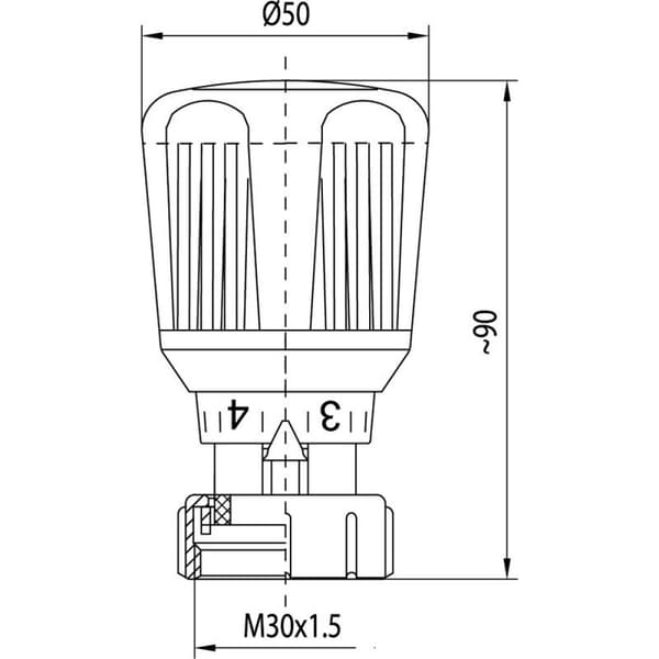 Termostathuvud Virgo typ GZ 03