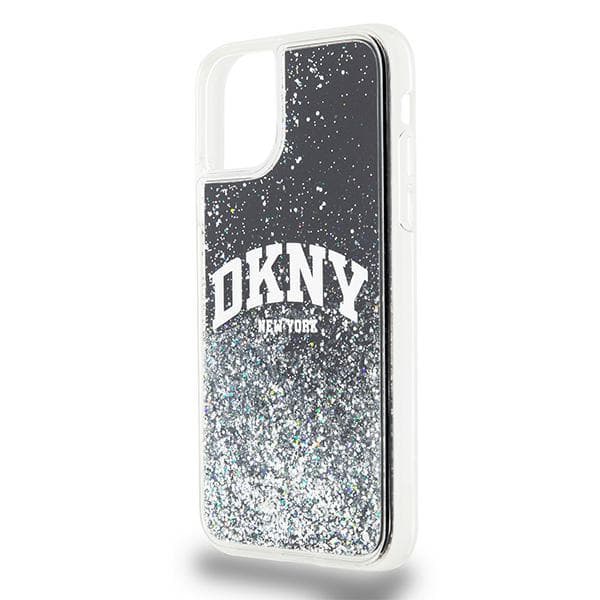 DKNY Liquid Glitter Big Logo Cover til iPhone 11 / Xr, Sort