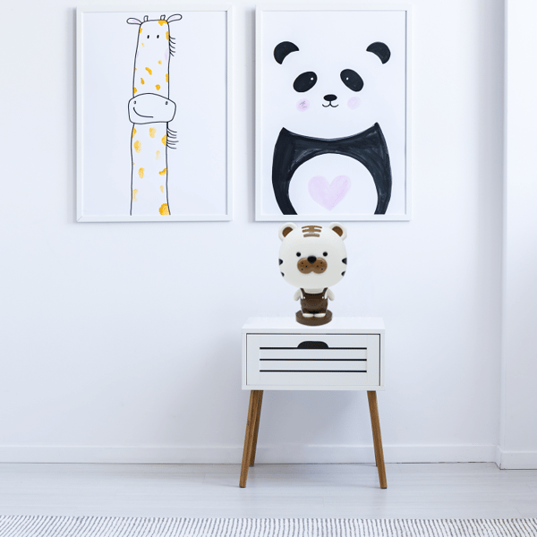 Bamse LED Dekorativ Lampe - Grå