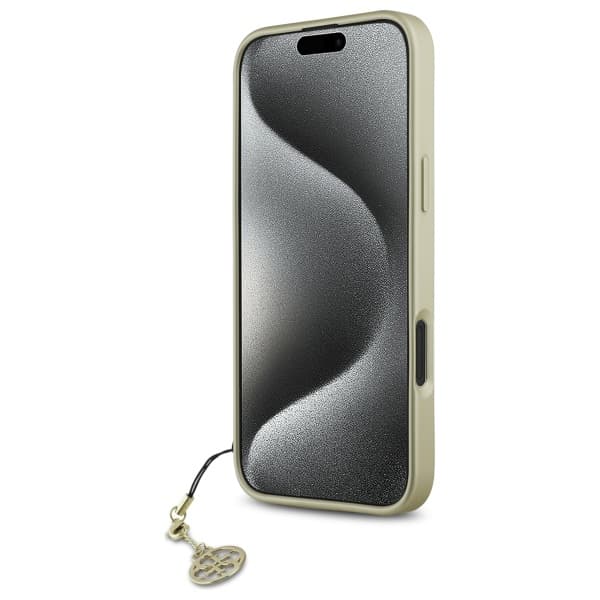 Guess 4G Charms Collection-etui til iPhone 16, brun