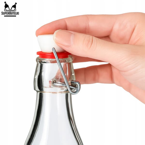 Rund flaske med klips - 500 ml