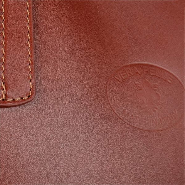 Vezze læder shopper taske cognac XL