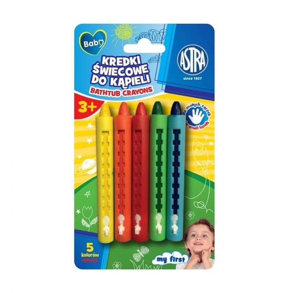 Badvaxkritor 5 färger ASTRA