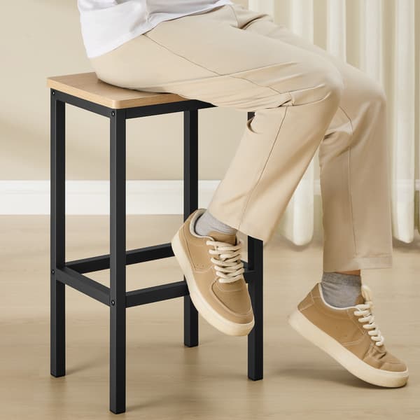 Loft Barstole - Sonoma Eg / Sort Rektangulær 65 cm