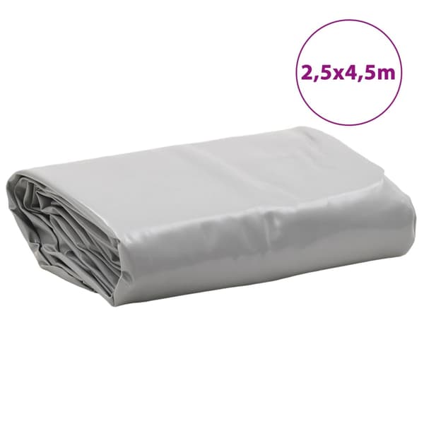 vidaXL Pressu, harmaa, 2,5x4,5 m, 600 g/m²