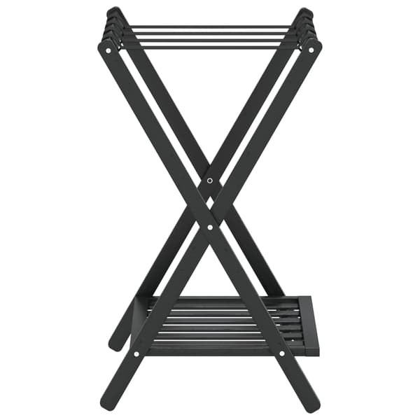 vidaXL Matkatavarateline musta 68x38x58 cm bambu