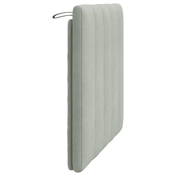 vidaXL Sängynpäädyn tyyny vaaleanharmaa 80 cm sametti