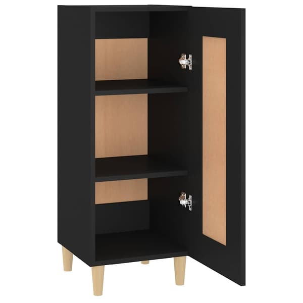 vidaXL skab, sort, 34,5x34x90 cm, træbaseret materiale