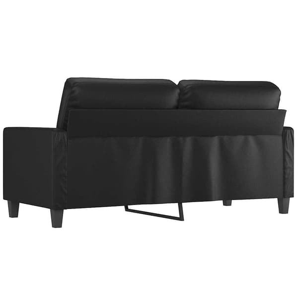 vidaXL 2-personers sofa, sort, 140 cm, kunstlæder