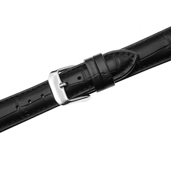 FUJI LÆDERREM 19 MM CROCODILE sort rem, sorte syninger