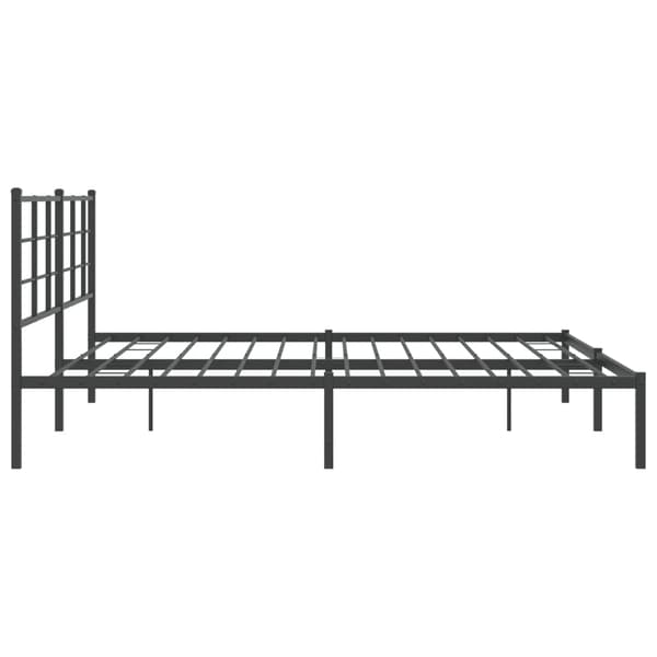 vidaXL metalsengestel med hovedgærde sort 193x203 cm