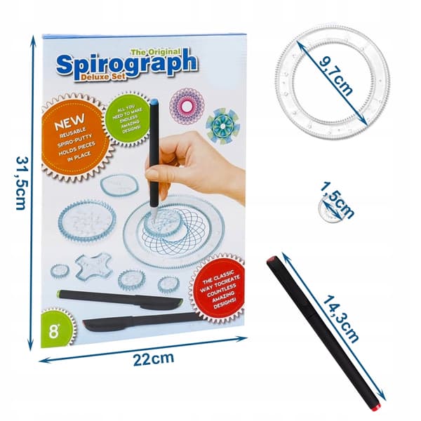 Spirograph uddannelsessæt med 28 tuscher Z1064