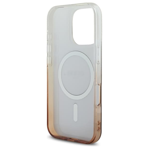 Guess IML Glitter Gradient MagSafe-etui til iPhone 16 Pro Max, brun