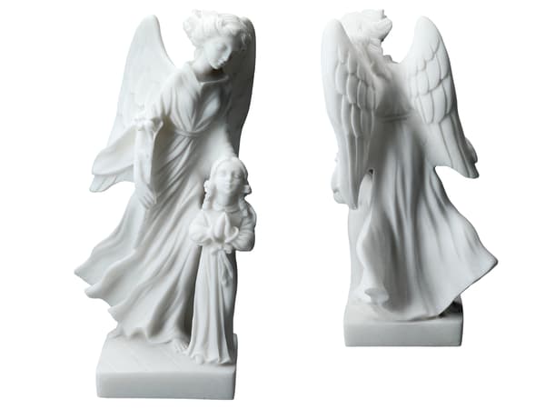 Skyddsängel med ett barn - grekisk alabaster