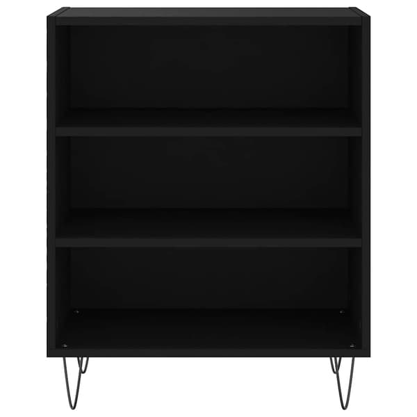 vidaXL skab, sort, 57x35x70 cm, træbaseret materiale