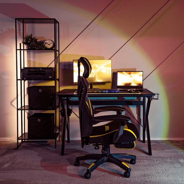 MAXIMO Snurrstol Gaming Svart/Gul Modern