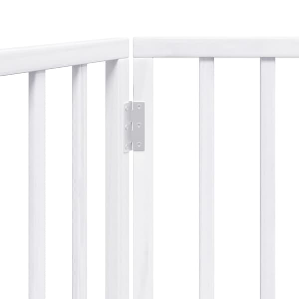 vidaXL foldbart sikkerhedsgitter til hunde, 2 paneler, hvid, 160 cm