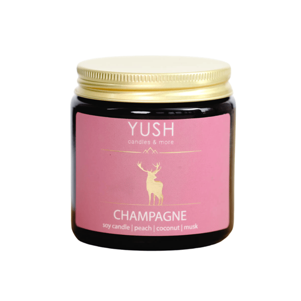 Samppanja - SAMPPANJATUOKSUINEN SOIJAKYNTTILÄ - YUSH - 120ML