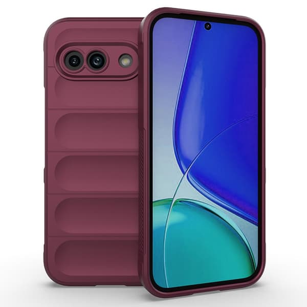Google Pixel 9A Gaming Stötsäkert Skal, Vinröd