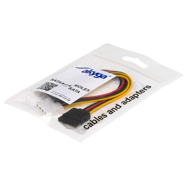 SATA-kabel - Molex SATA Akyga AK-CA-32 för hårddiskfläktkabel 15cm