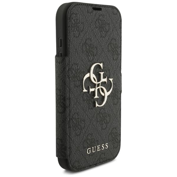 Guess Book 4G Metal Logo Cover til iPhone 17 Pro Sort