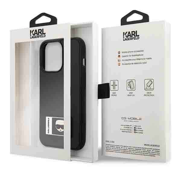 Karl Lagerfeld Ikonik Patch-etui til iPhone 13 Pro / 13, sort