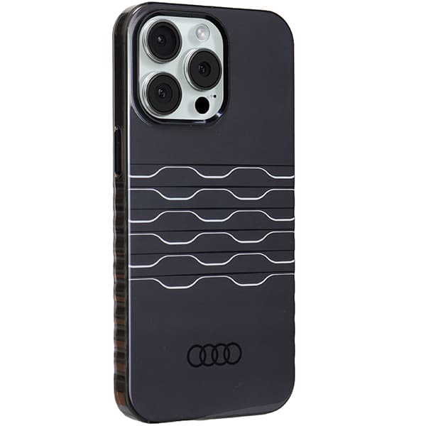 Audi IML MagSafe -kotelo iPhone 15 Pro Maxille, musta