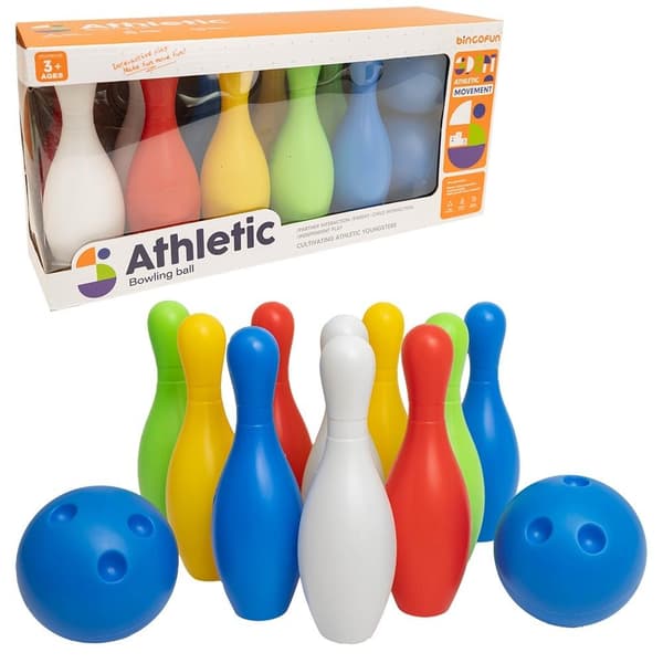 Farvede bowlingkegler