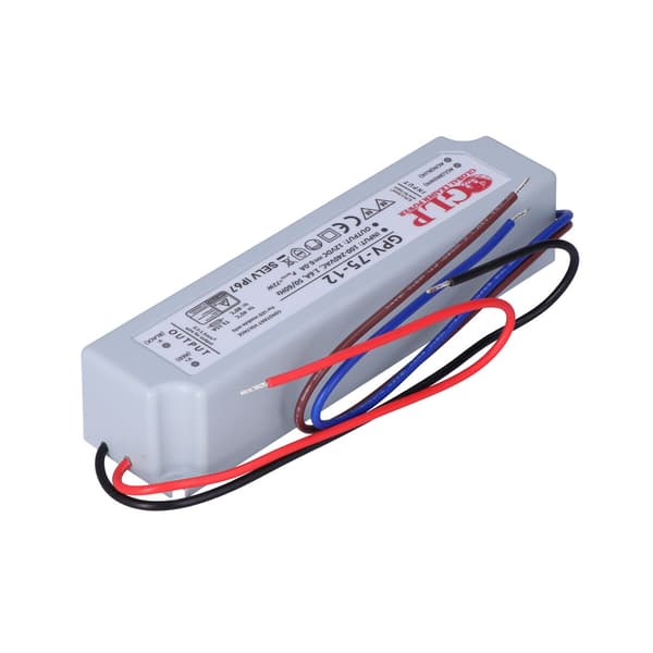 GLP LED strømforsyning 12V, 6A, 75W