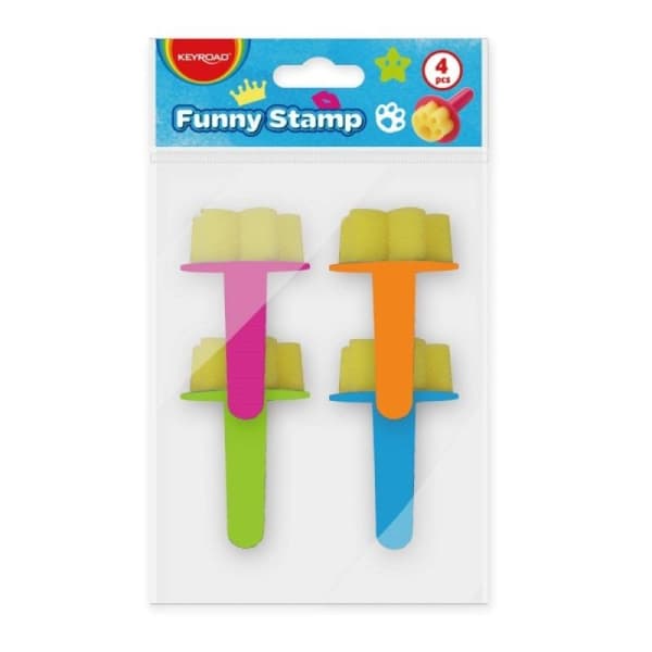 Skumstempel til maling 4 stk.