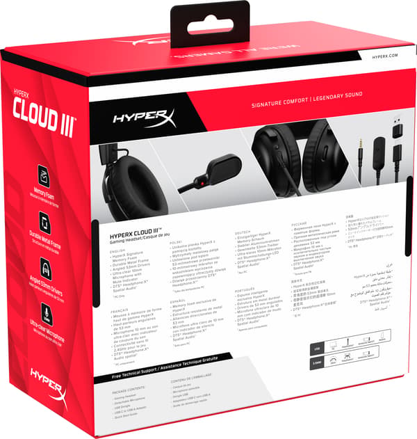 HyperX Cloud III Sorte Hovedtelefoner (727A8AA)