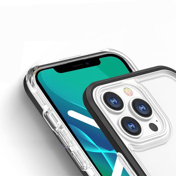 ERBORD-etui til iPhone 13 Pro, hybridramme, sort