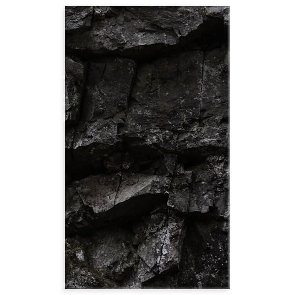 Lærredstryk Natur Sorte sten 70x120 cm