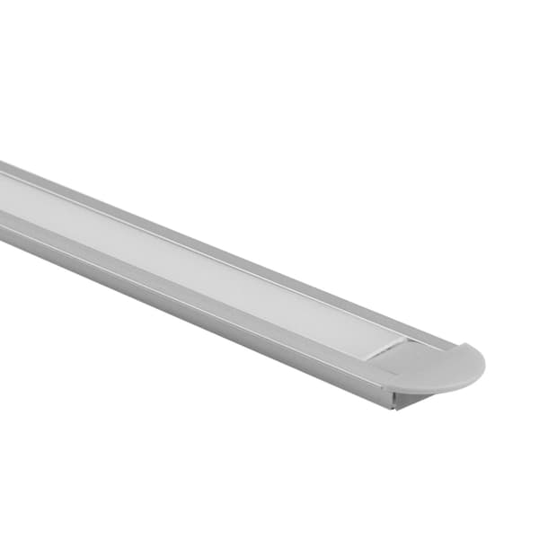 Infälld anodiserad LED-remsprofil + frostat lock 2m