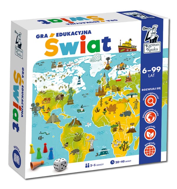 Verden. Kaptajn Videnskab. Brætspil. EDGARD