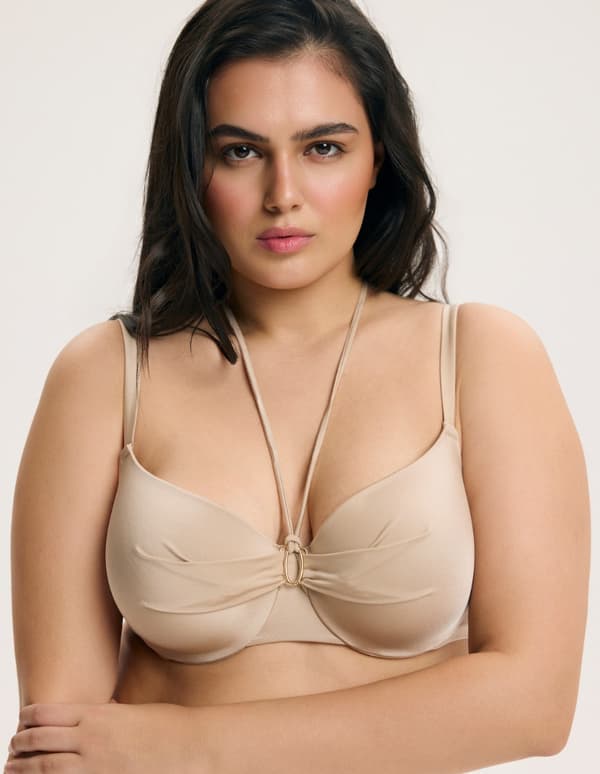 CANNES Esotiq Vadderad Bikinitopp | Beige 90D