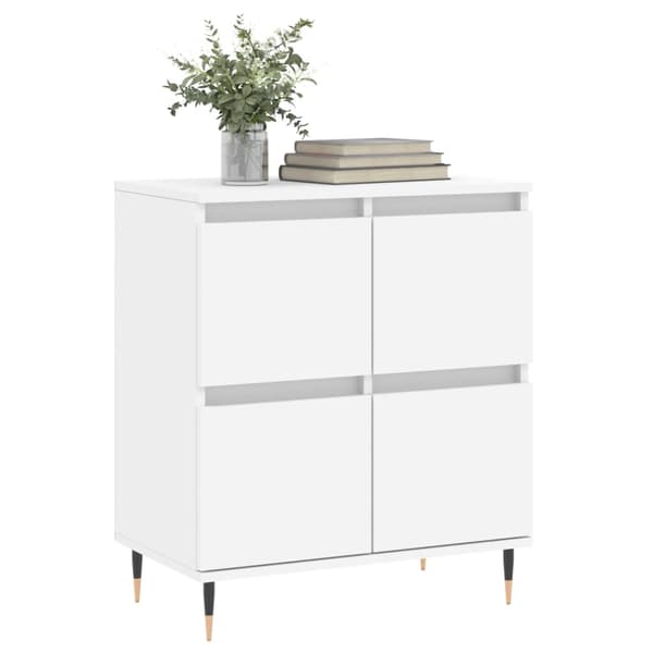 vidaXL kommode, hvid, 60x35x70 cm, træbaseret materiale