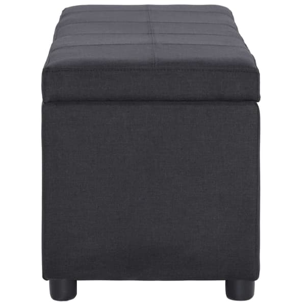 vidaXL opbevaringsbænk 116 cm sort polyester