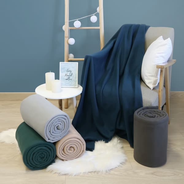 LUKKA fleecetæppe 150x200 beige