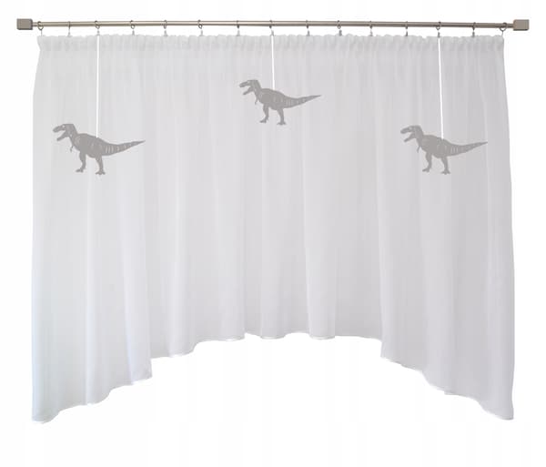 Riipus, avonainen koriste, dinosaurus, vaaleanharmaa