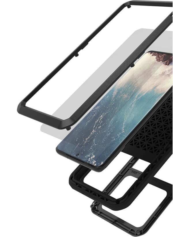 Love Mei Powerful Defender-cover til Samsung Galaxy S20 Plus, sort