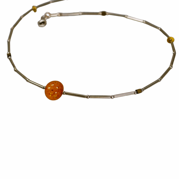 Cognac rav halskæde - Baltisk rav Collier