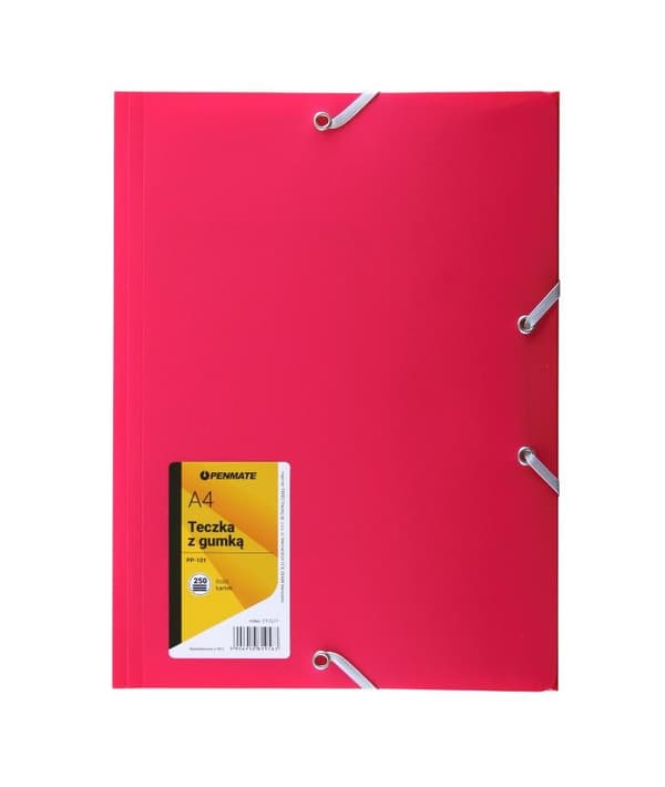 Mapp med resårband A4 PP-101 rosa PENMATE
