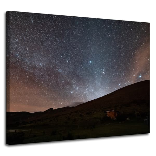Lærredstryk Rummet Stjernehimmel 100x80